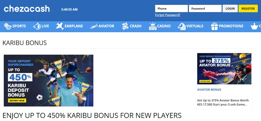 ChezaCash KARIBU BONUS Screenshot